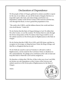 Declaration of Dependence